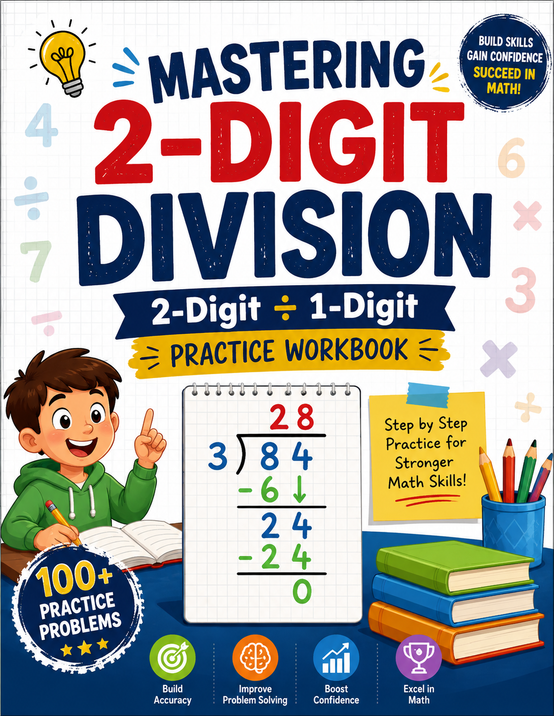 Mastering 2-Digit Division | Printable PDF Math Workbook | 2-Digit ÷ 1-Digit Practice